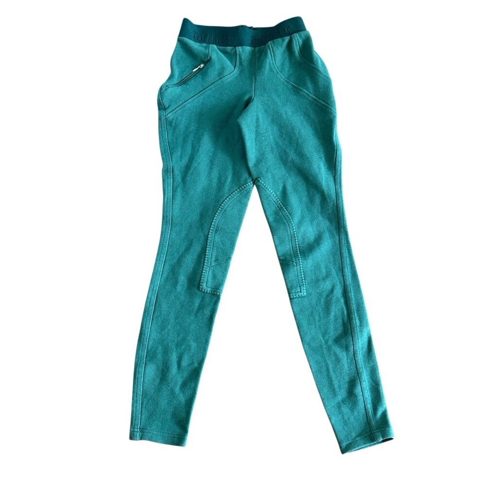 Tuff Rider Breeches Youth Riding Equestrian Pants Pull On Green Waist Size 21"